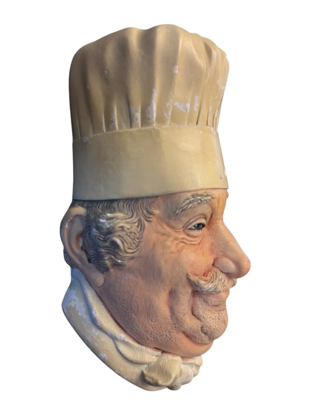 Bossons England CHEF Chalkware Bust Figurine - Vintage 1969, Congleton